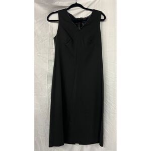 Harold’s Elegant Sleeveless Black Dress Beaded Neckline Evening Dress size 8